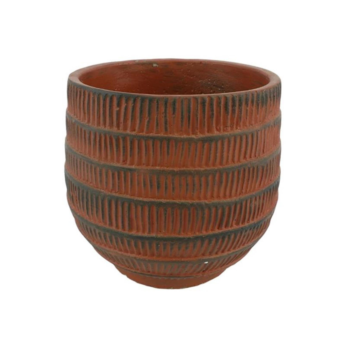 Hbx natural living bloempot cissane ø8xh7.5cm terracotta