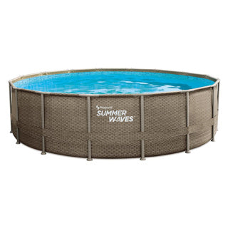 Onde estive piscina telaio d'élite 488 x 122 cm Triple cesti scuro + Pomp del filtro