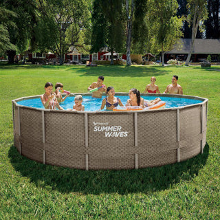 Onde estive piscina telaio d'élite 488 x 122 cm Triple carena da cesto a triplo + pomp
