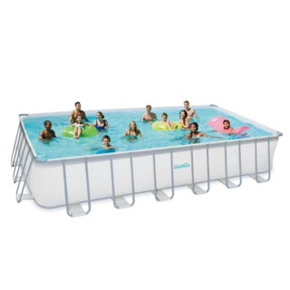 Vagues d'été Piscine Piscine Elite Cadre rectangulaire 732 x 366 x 132 cm + Pompe de filtre de sable