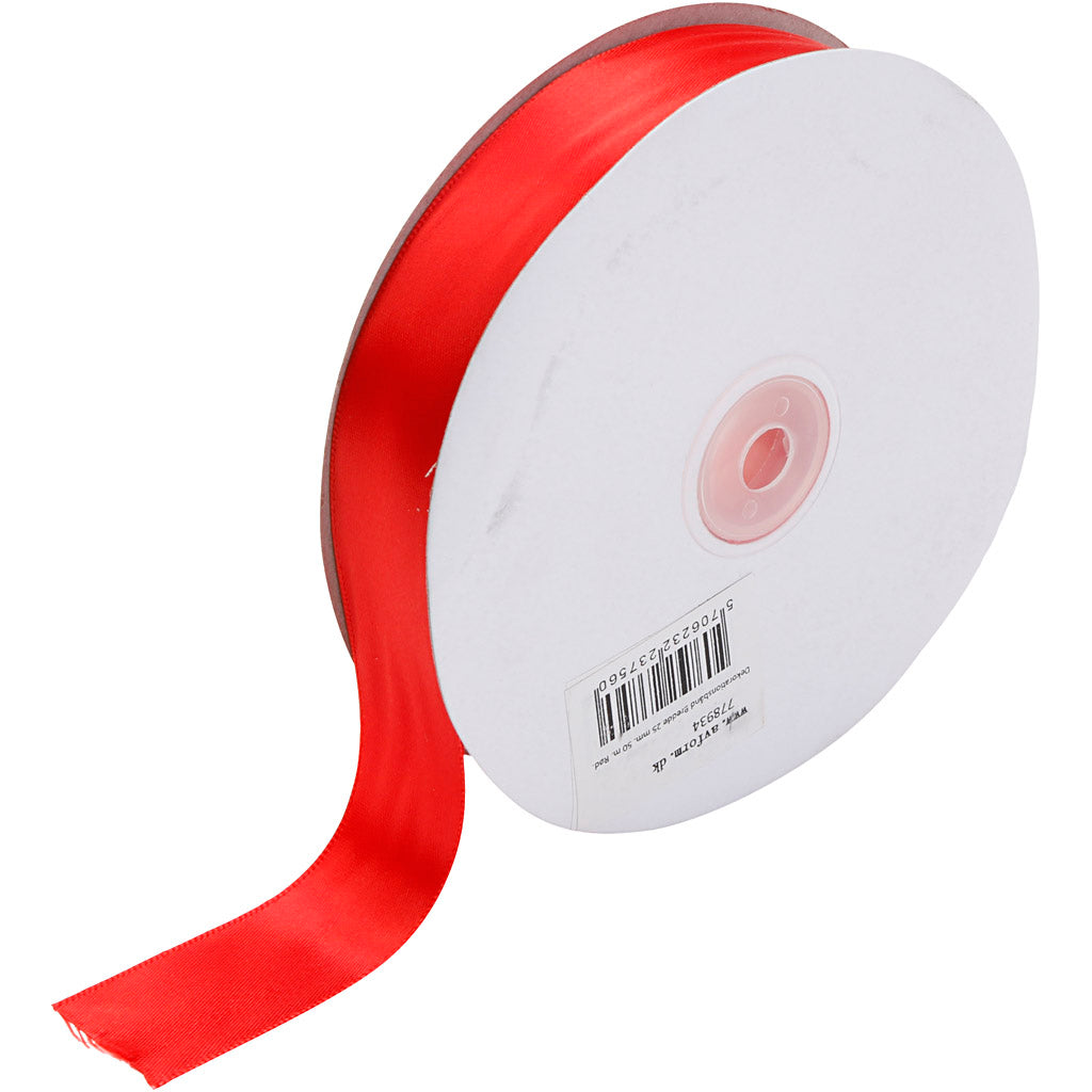 Creativ company satin ribbon, w: 25 mm, red, 50 m 1 roll