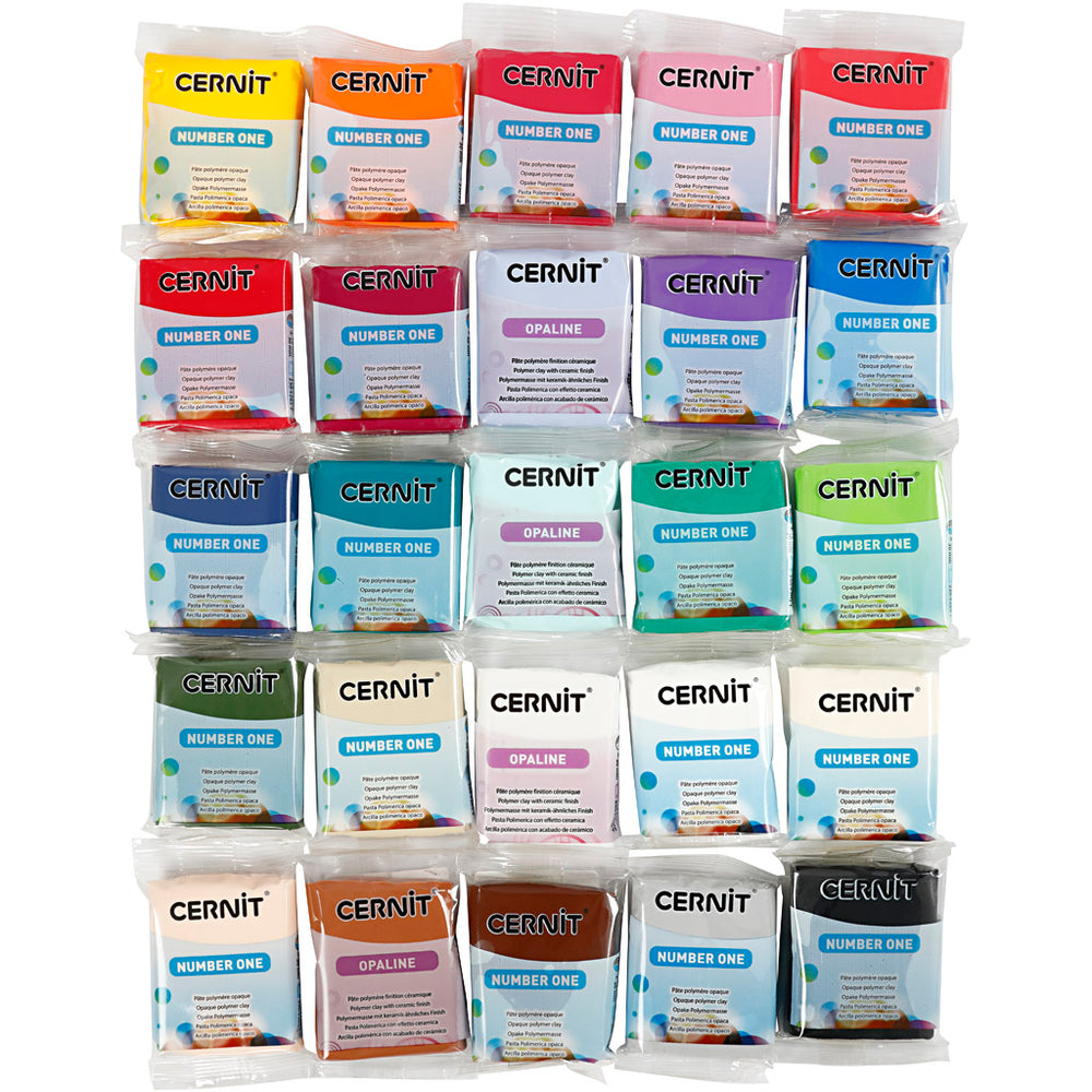 Cernit , inhoud kan variëren , diverse kleuren, 25x56 gr 1 doos