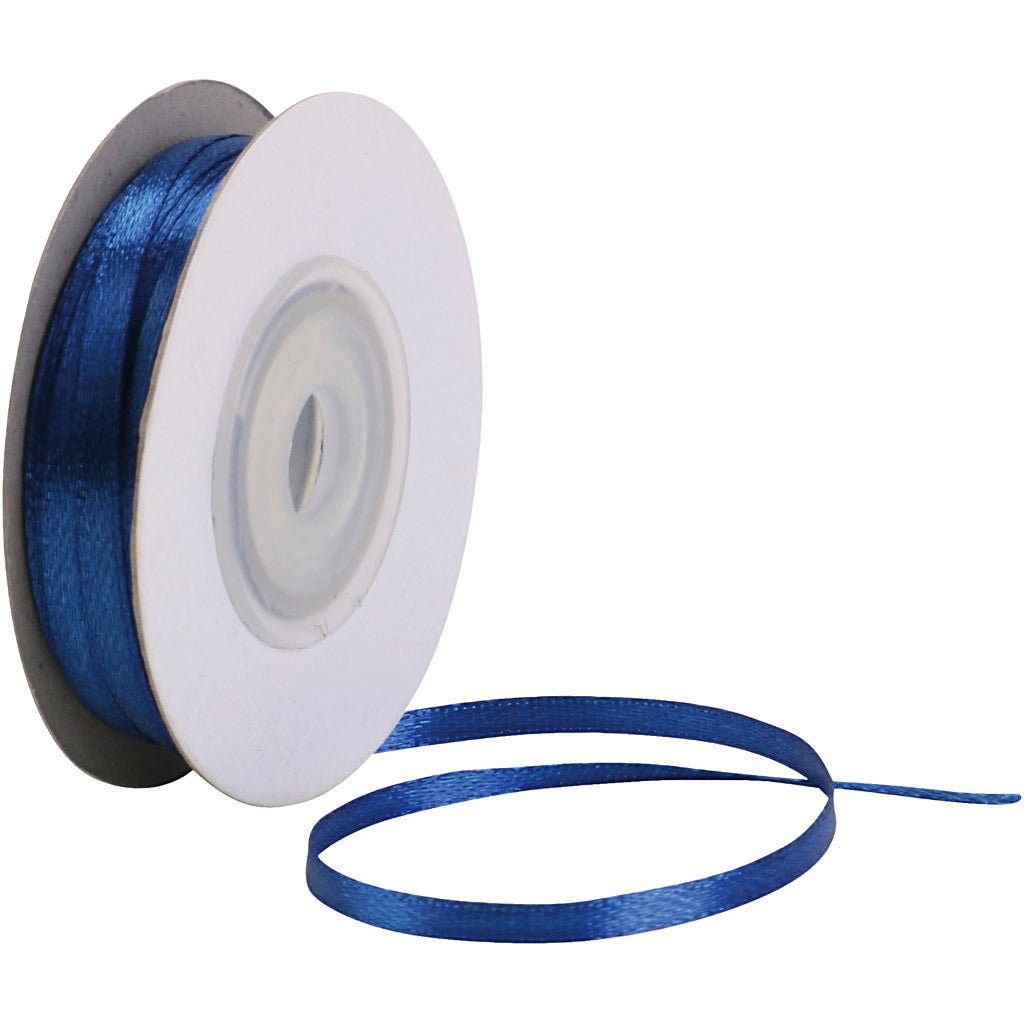 Creativ company satin ribbon, w: 3 mm, royal blue, 30 m 1 roll