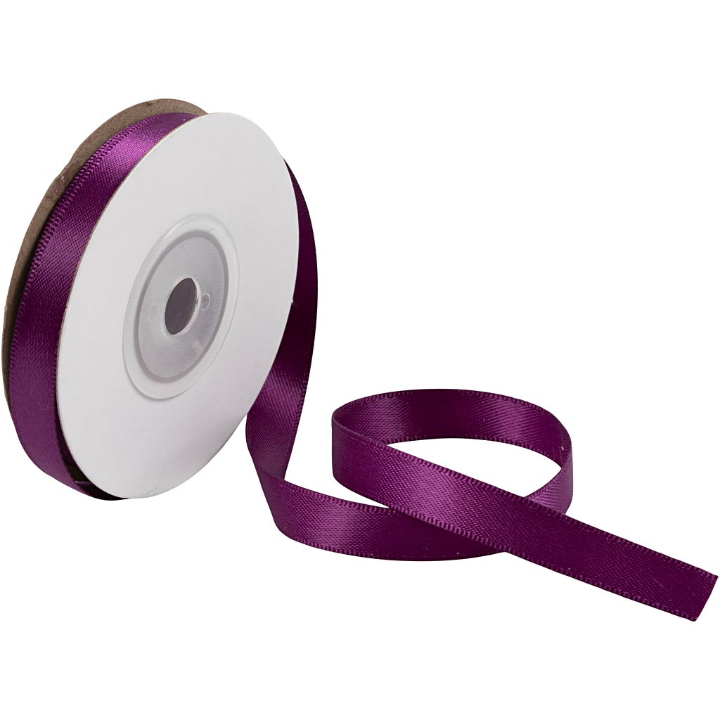 Creativ company satin ribbon, w: 10 mm, dark purple, 10 m 1 roll
