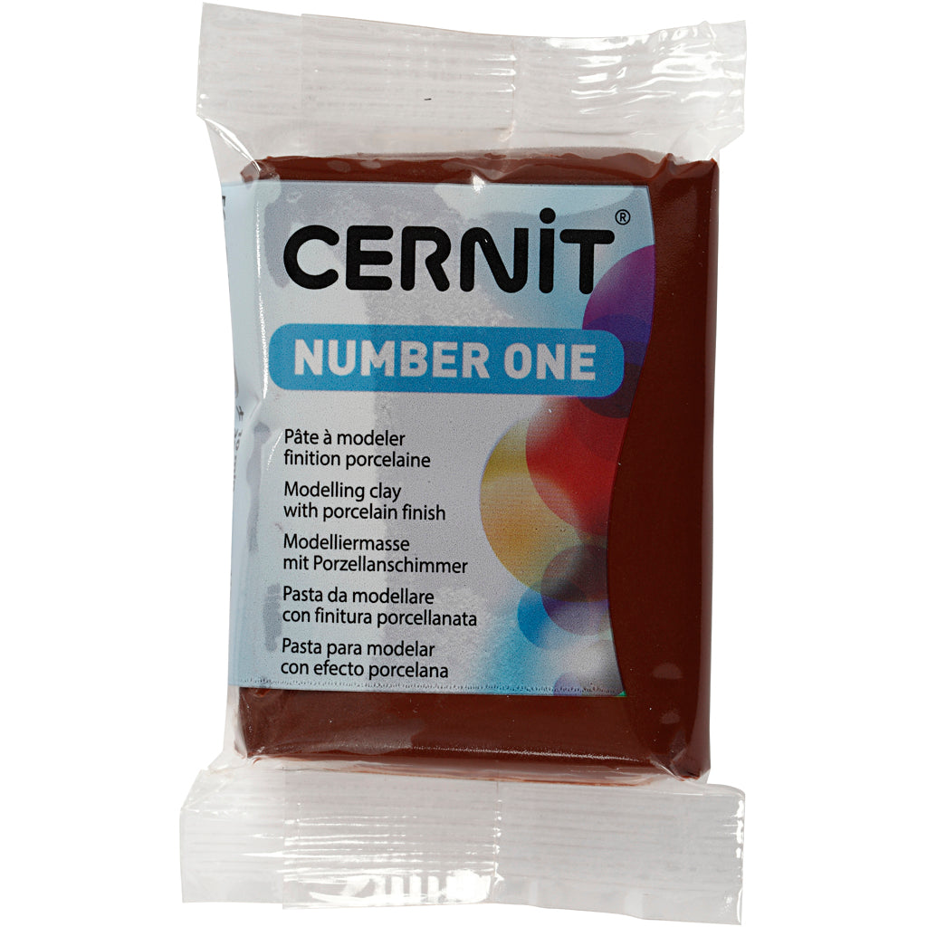 Creative Company Cernit Mountain Klei Brown, 56 grammi