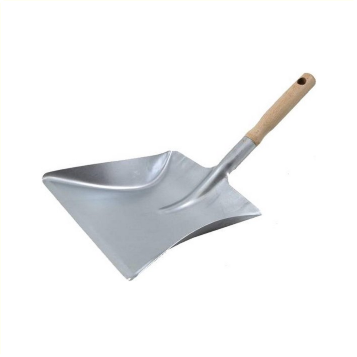 Steel dustpan galvanized with wooden ..