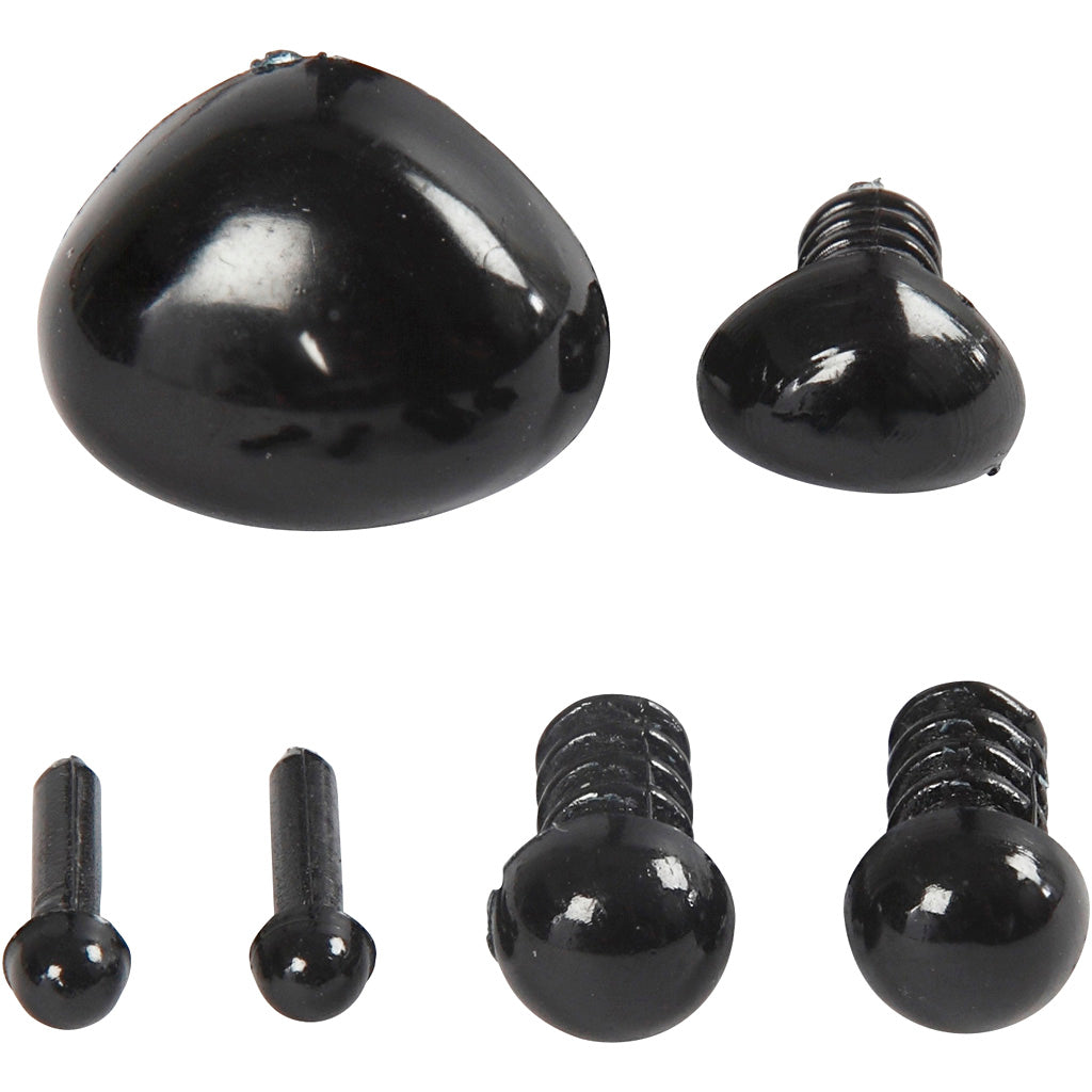 Yeux et nez - noir, 20 sets