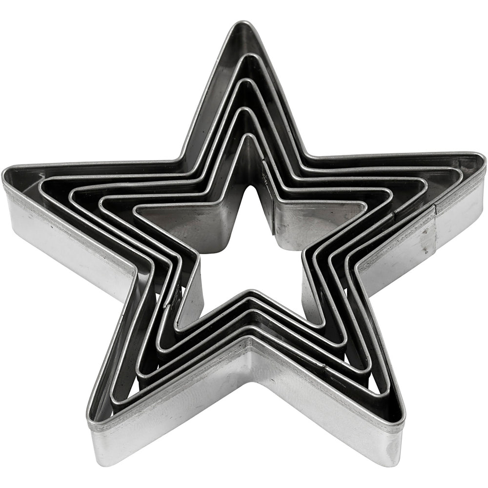 Creativ company cookie cutters, star, size 8 cm, 5 pieces 1 box