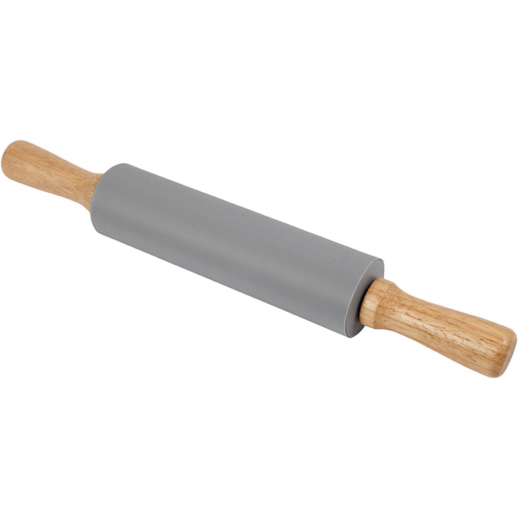 Creativ company rolling pin, l: 38 cm, d 5.5 cm, gray, 1 piece
