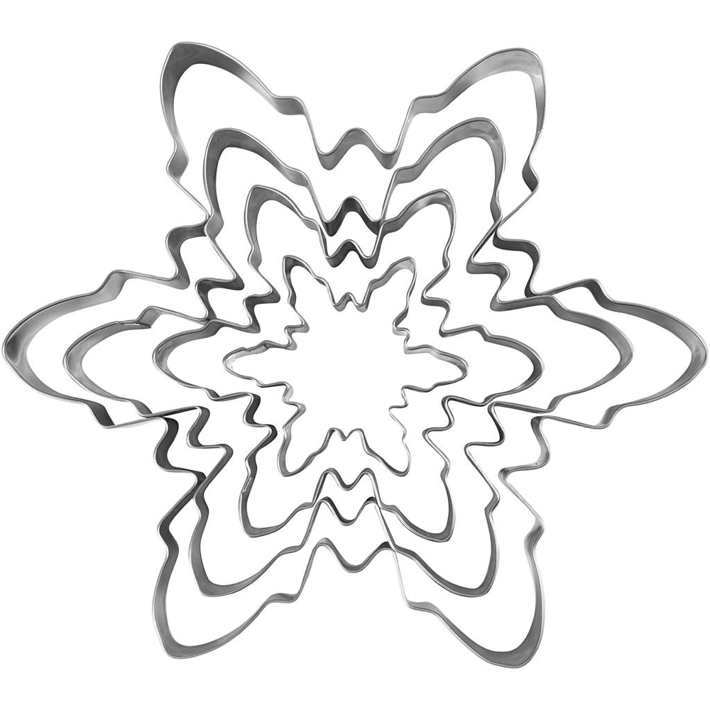 Creativ company uitsteekvormen, sneeuwvlok, h: 2,5 cm, afm 6-16,5 cm, 1 stuk 1 doos