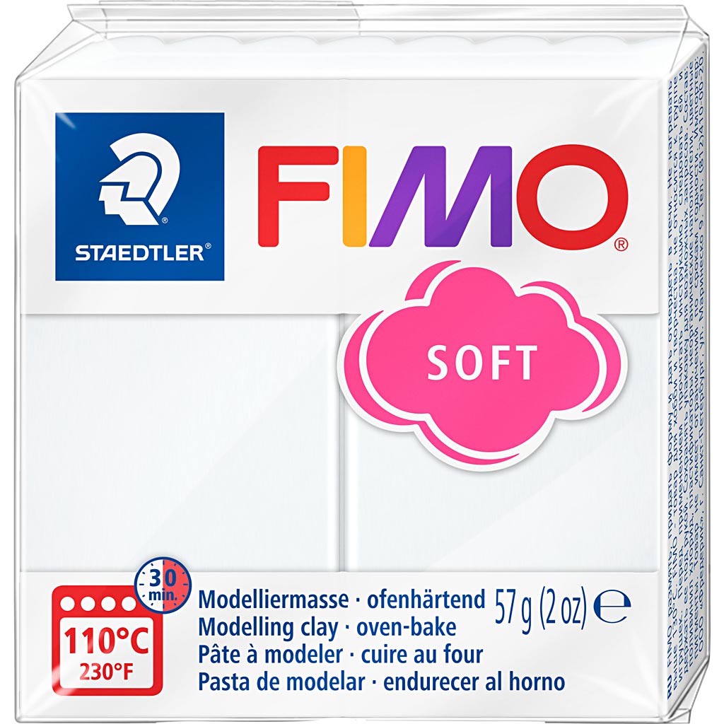 Fimo® soft, white, 57 g 1 box