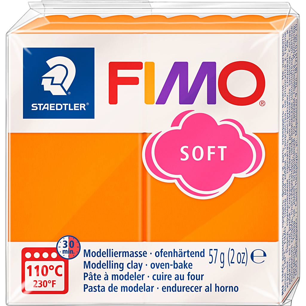 Fimo® soft, tangerine, 57 g 1 bottle