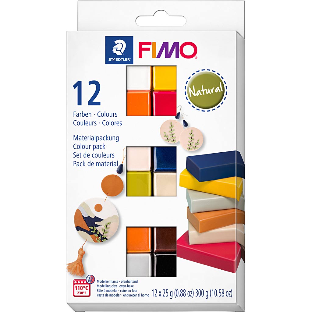 Fimo® soft, pastel colours, 12x25 gr 1 box
