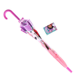 Undercover gabbys lėlių namelis vaikiškas skėtis 69 cm violetinė