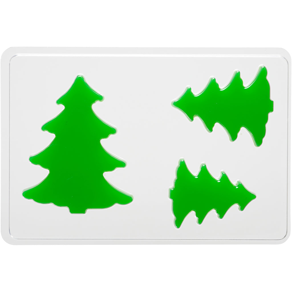 Creativ company casting mold, pine tree, h: 6+8+10 cm, d: 9 mm, dimensions 14.9x22 cm, 1 piece