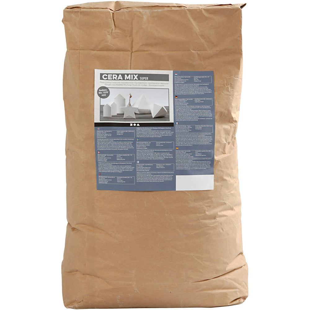 Creativ company cera-mix super plaster casting mix, white, 25 kg 1 box
