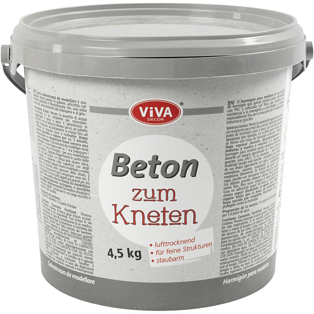 Viva decor kneaded concrete, gray, 4500 gr 1 box