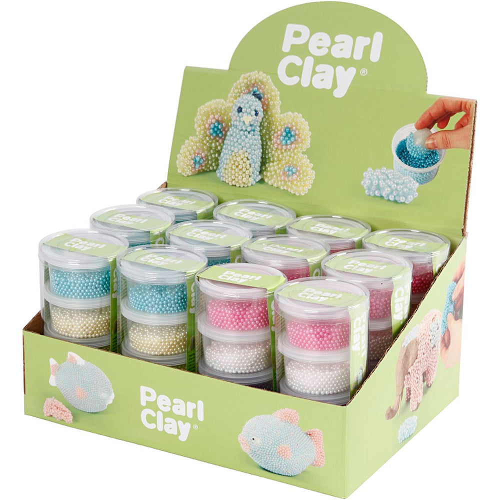 Pearl clay®, various colours, 12 sets 1 box