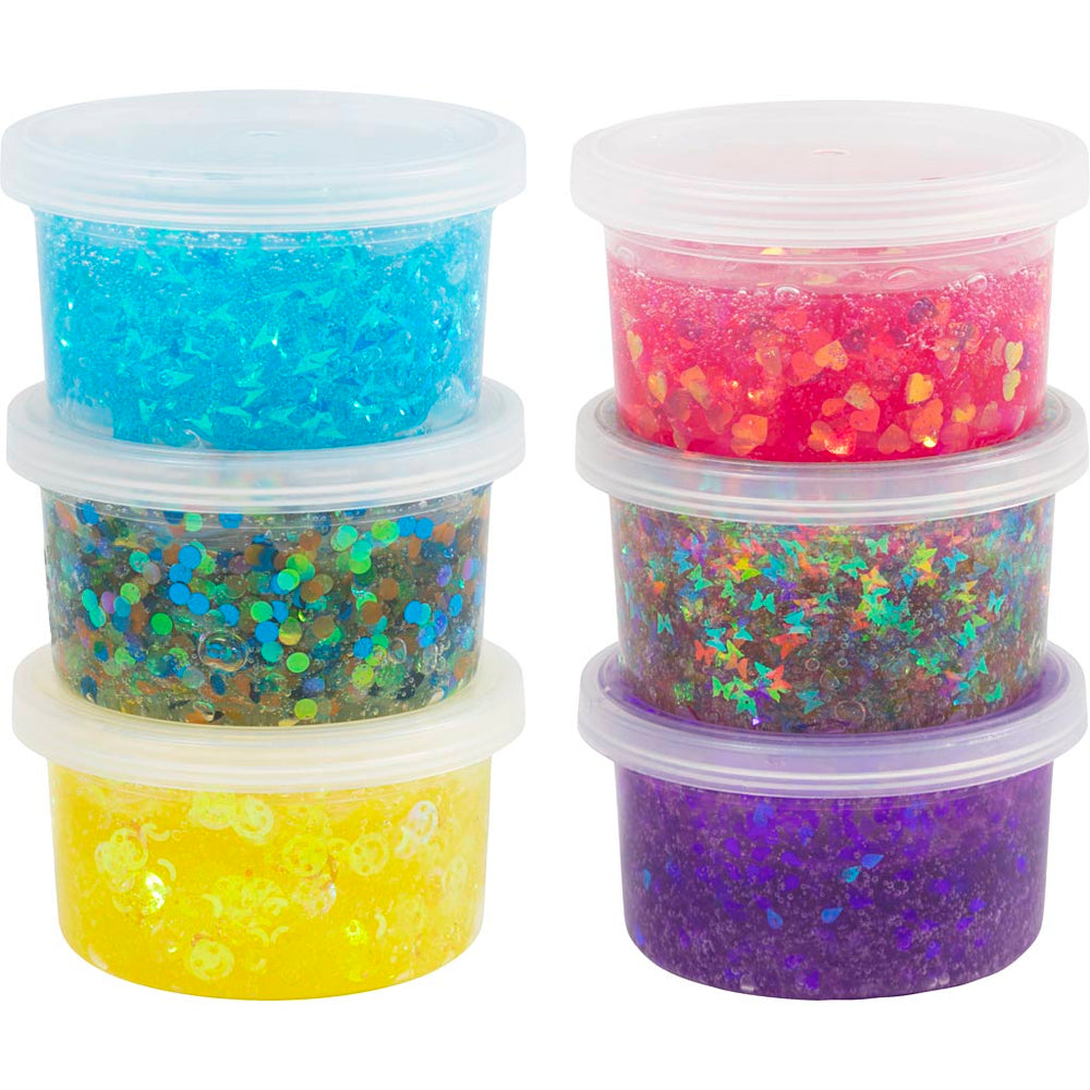 Creativ company sequin clay, blue green harmony, purple pink harmony, 6x60 gr 1 box