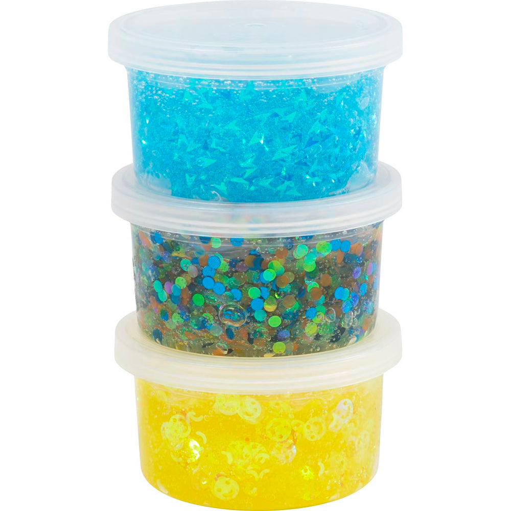 Creativ company sequin clay, blue green harmony, 3x60 gr 1 box