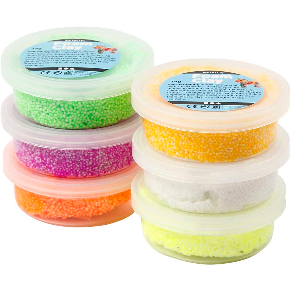 Foam clay®, spring colours, 6x14 gr 1 box