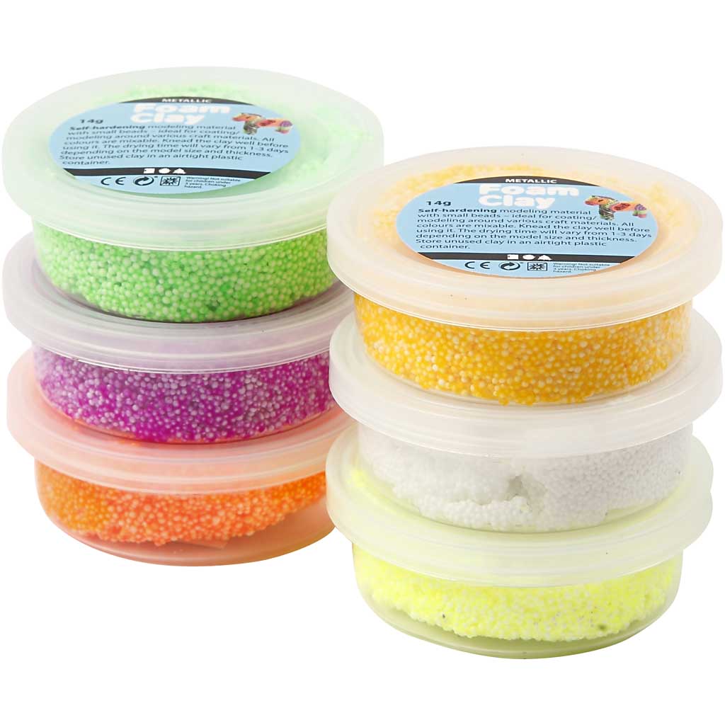Foam clay®, spring colours, 6x14 gr 1 box