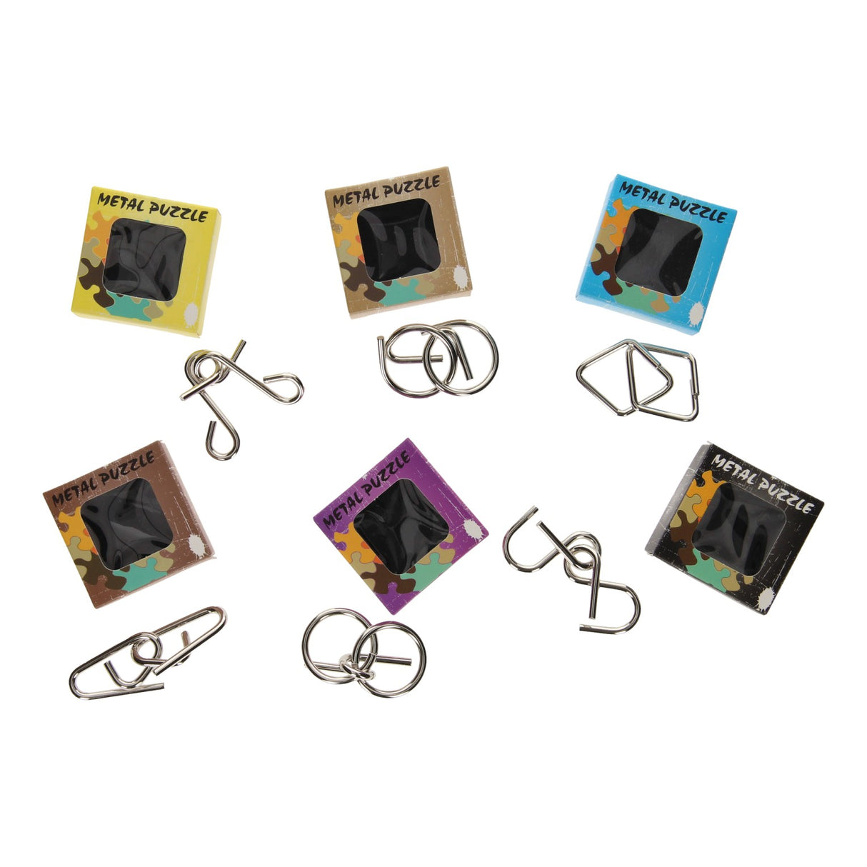 Metal mini hjerne puslespil