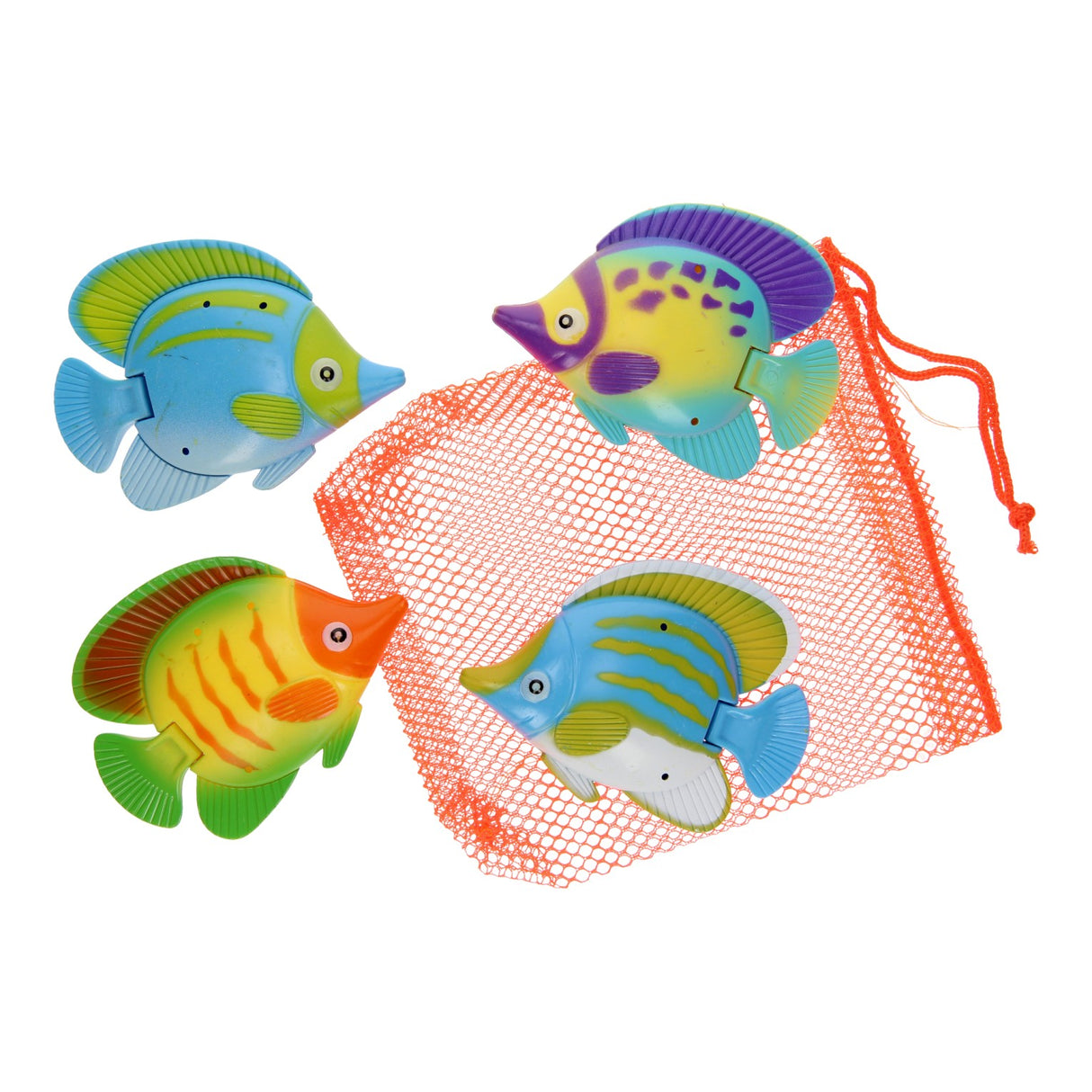 Diving fish with net, 4 pcs.