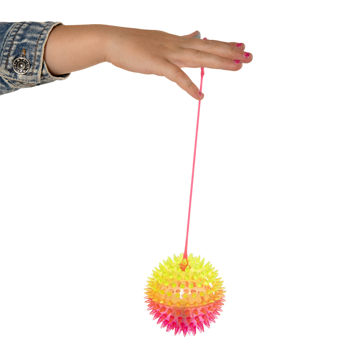 Flashing bungee ball