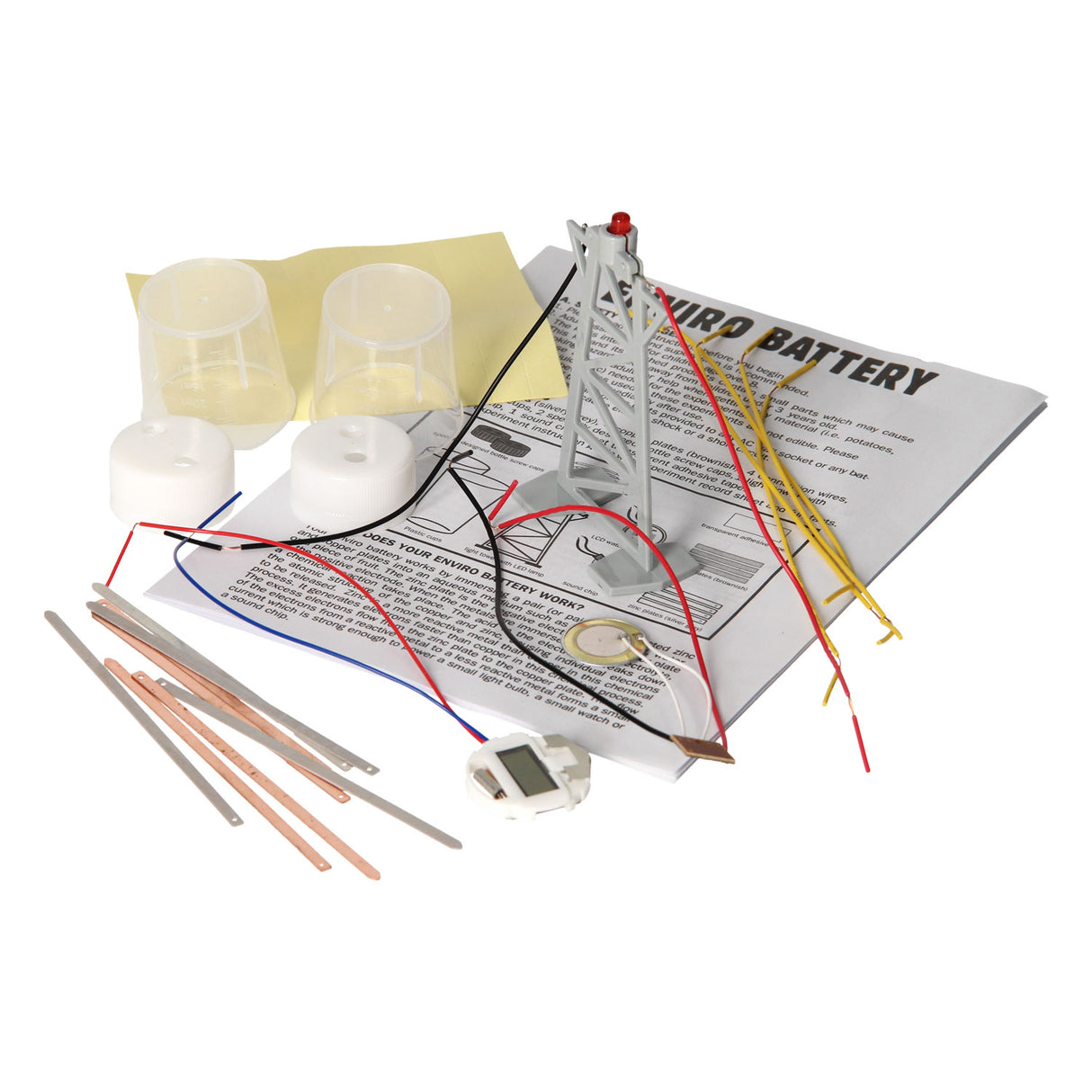 Experimentos: generación de electricidad, 20 partes.
