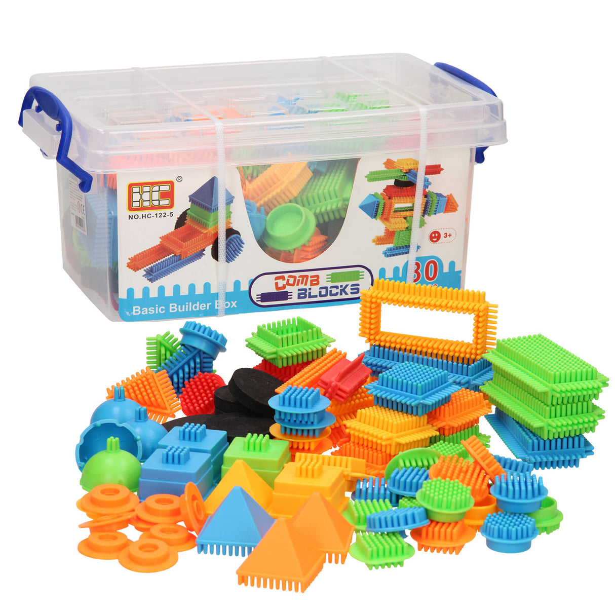 Borstenblöcke in Aufbewahrungsbox, 80 Stück.