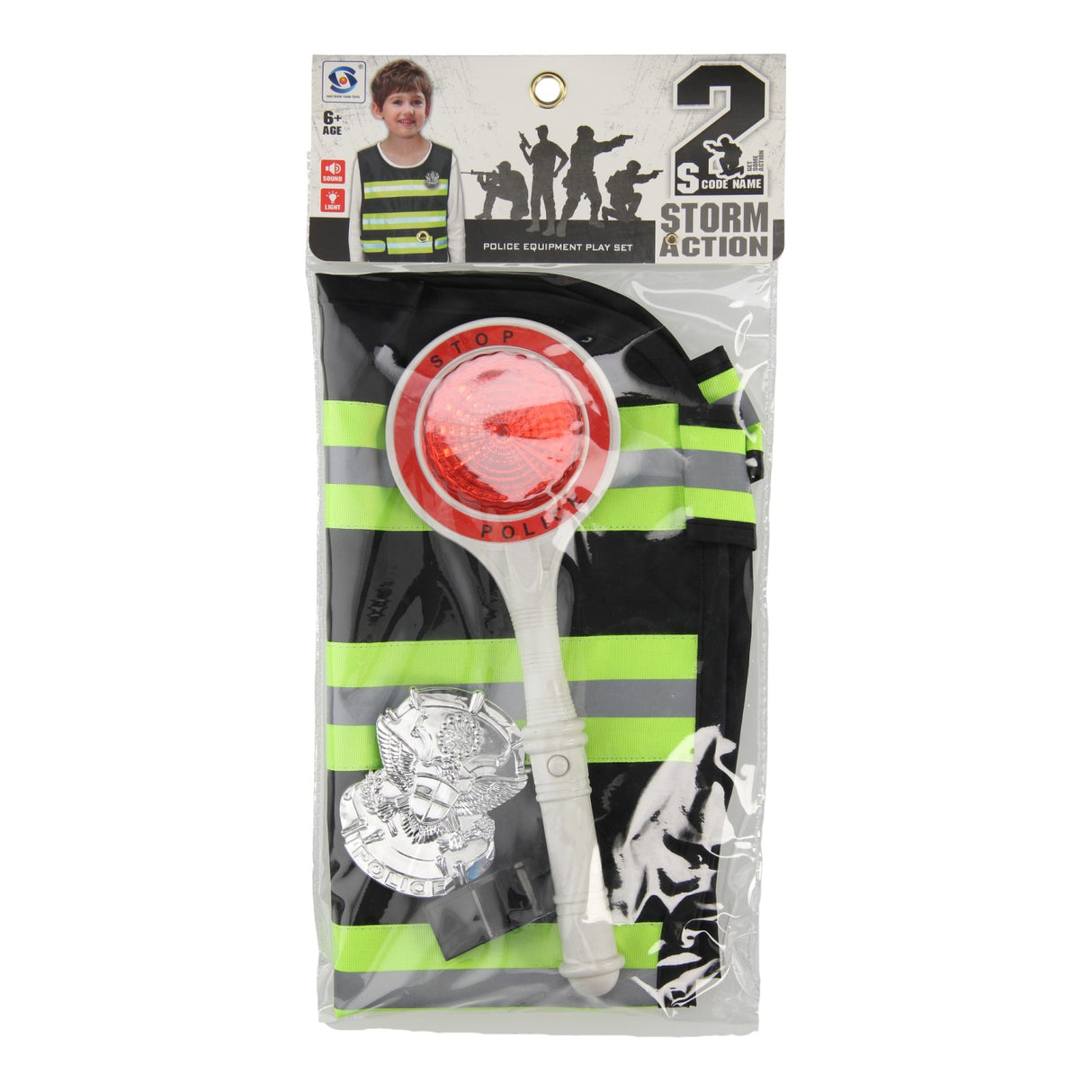 Police set with Stop Sign Whistle, 3-piece.