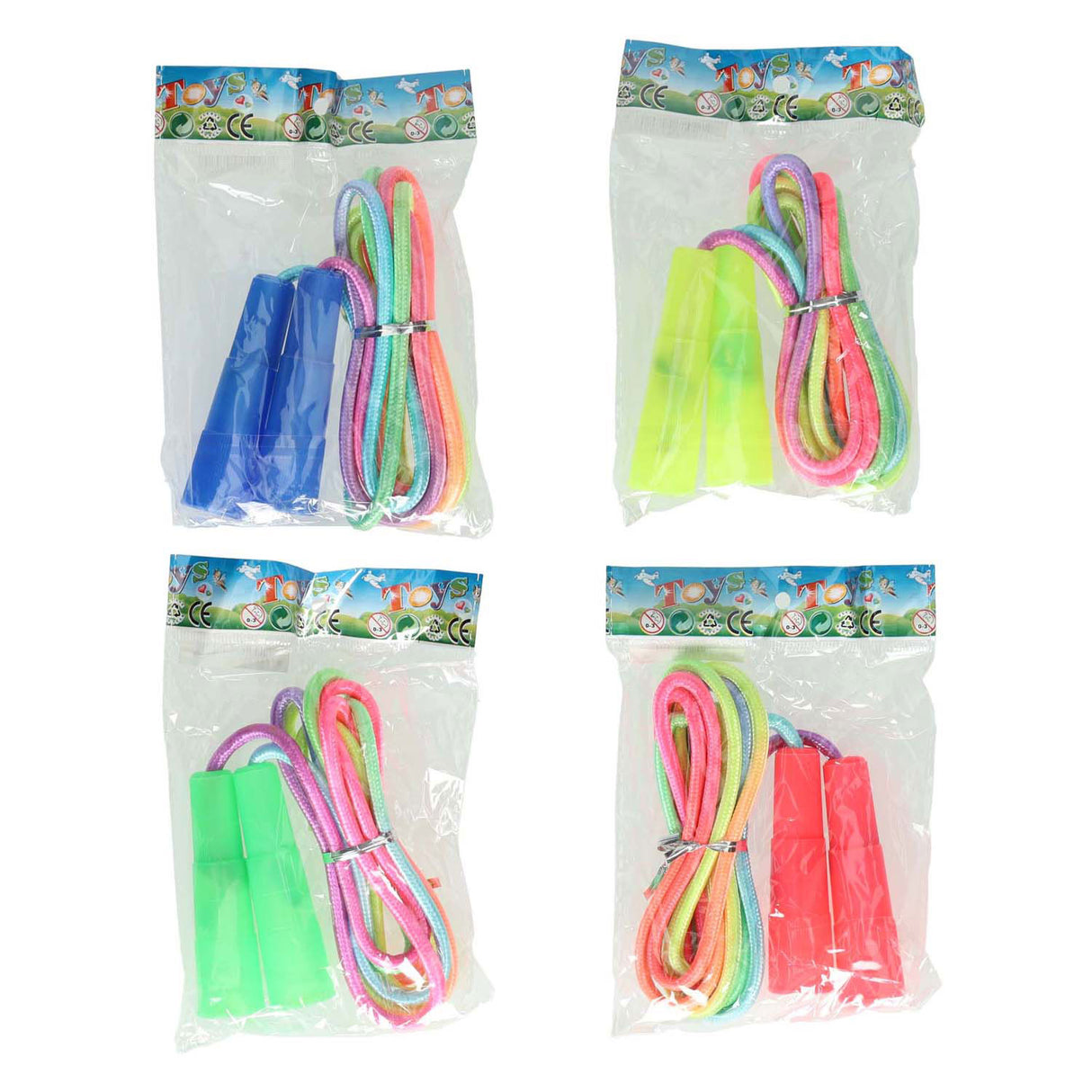 Skipping rope with rainbow cord