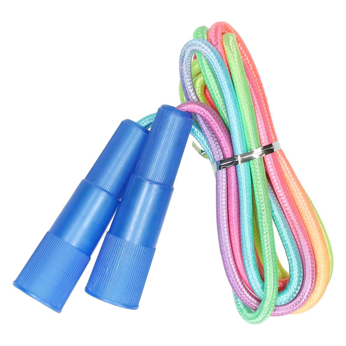 Skipping rope with rainbow cord