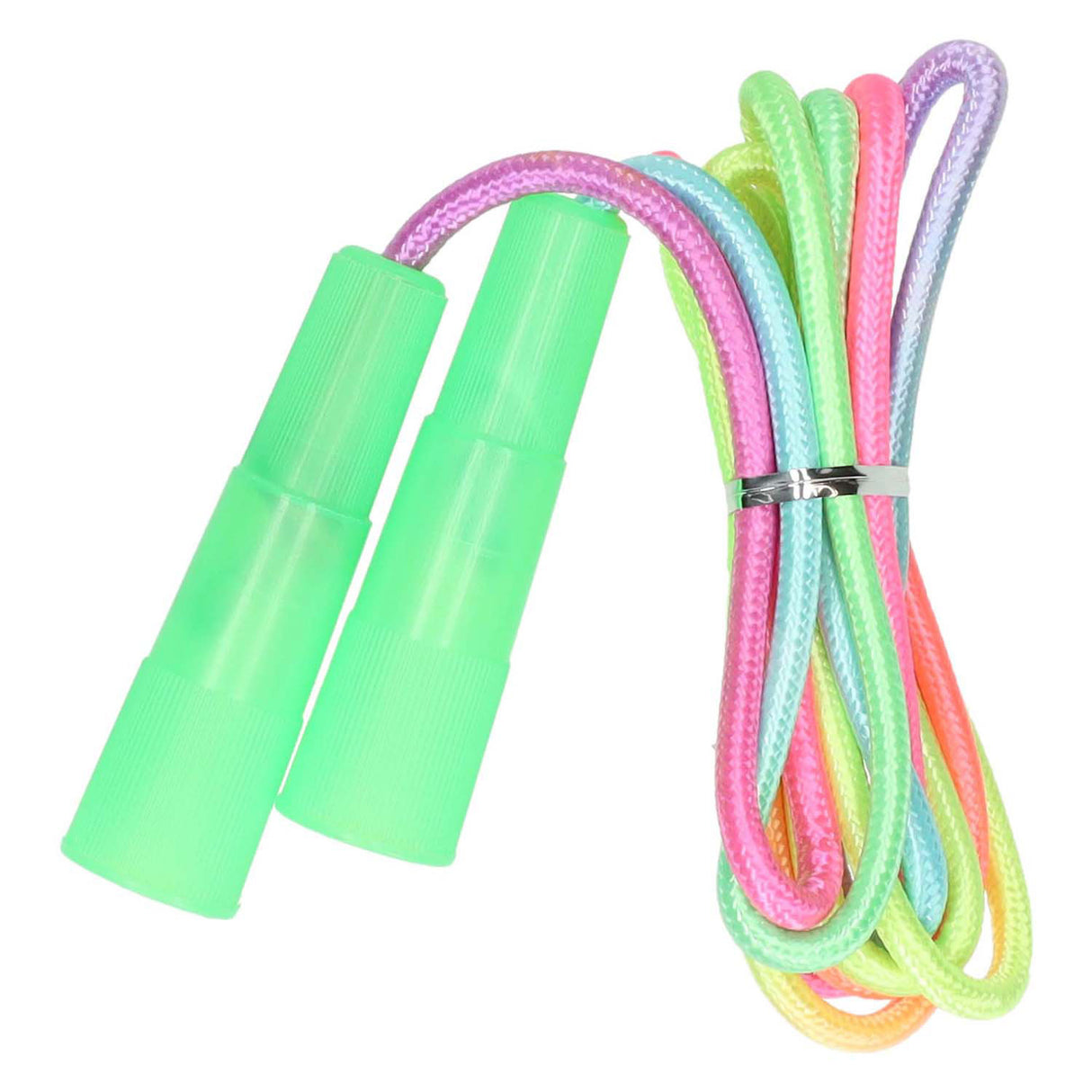 Skipping rope with rainbow cord
