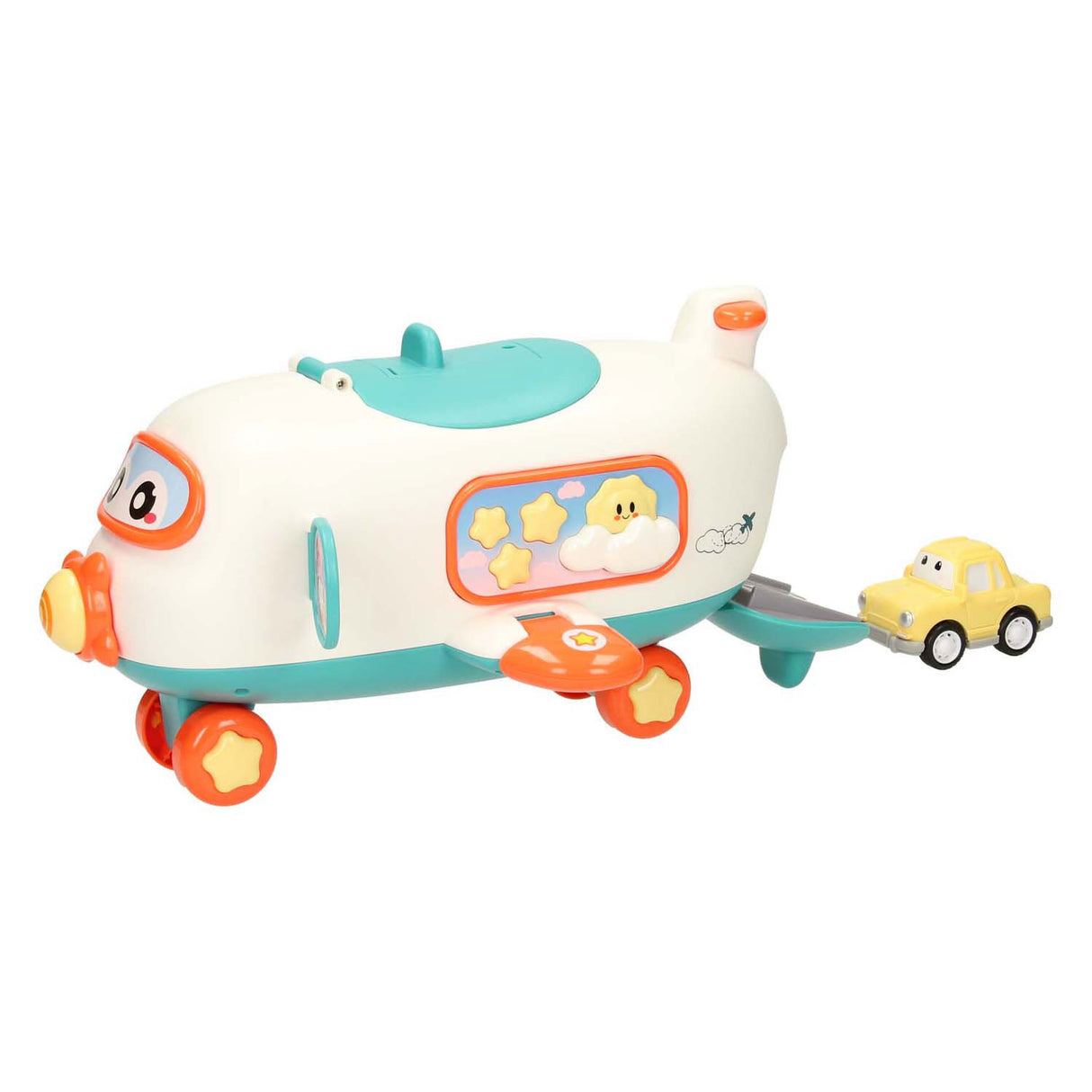 Passenger airplane playset with vehicles