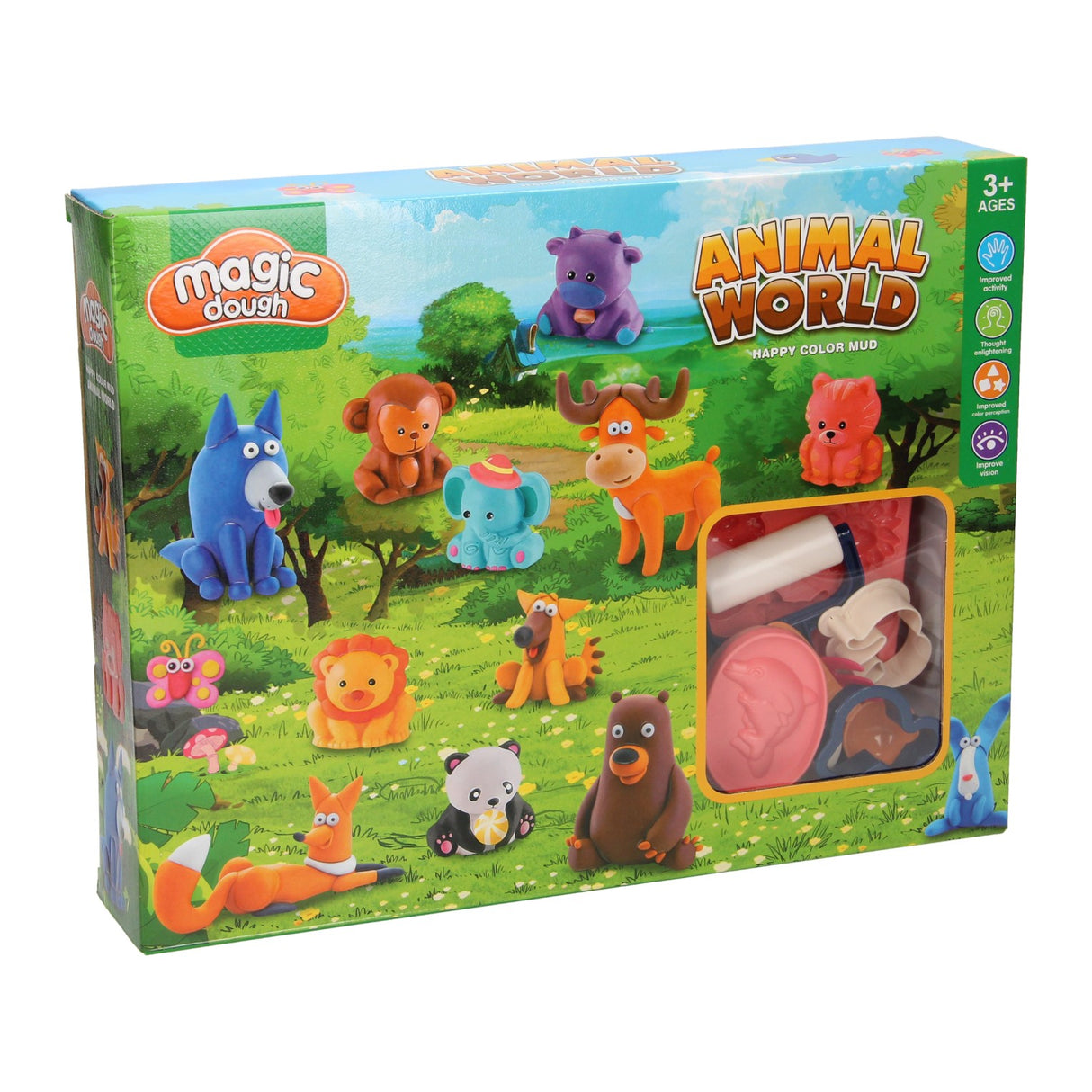 Комплект глина Животински свят - 6 броя глинени съдове