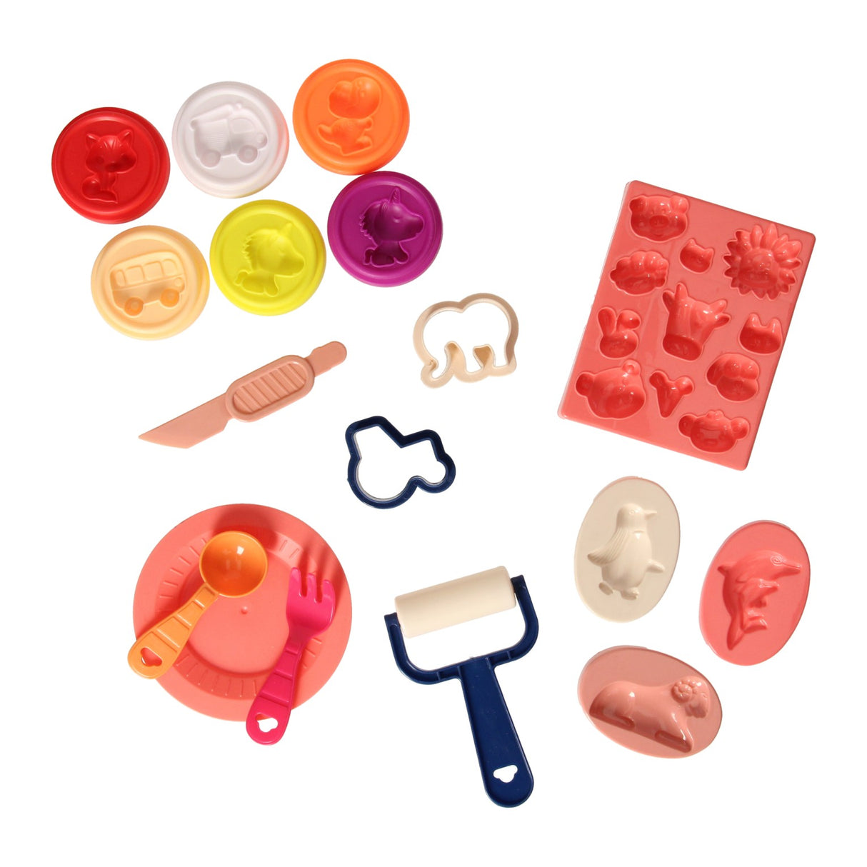 Clay set animal world - 6 clay pots