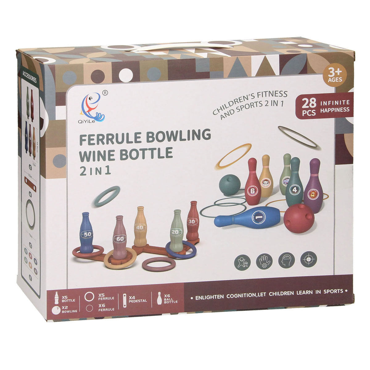 Jeu de bowling à lancer d'anneaux 2 en 1