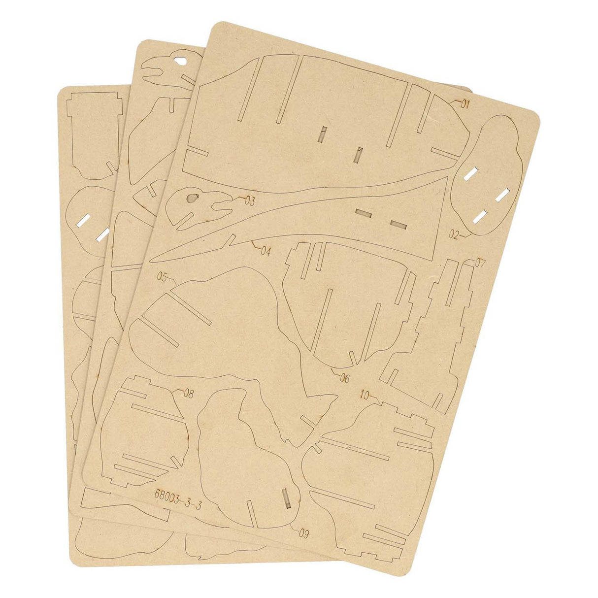 Wooden construction kit dino 3d stegosaurus