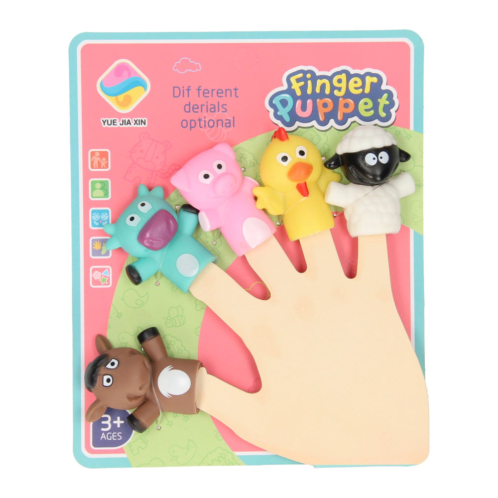 Farm animal finger puppets, 5 pcs.