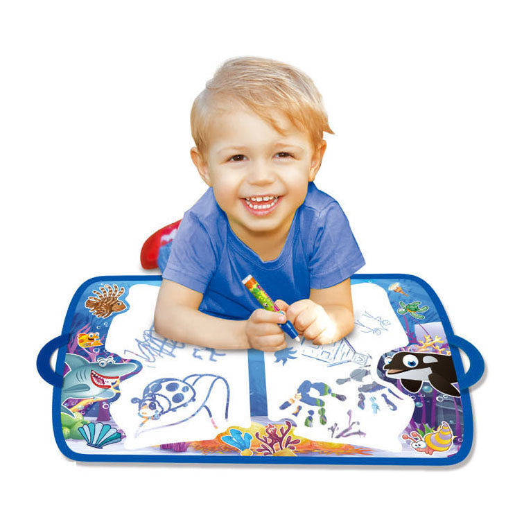 Magic water drawing mat, storable