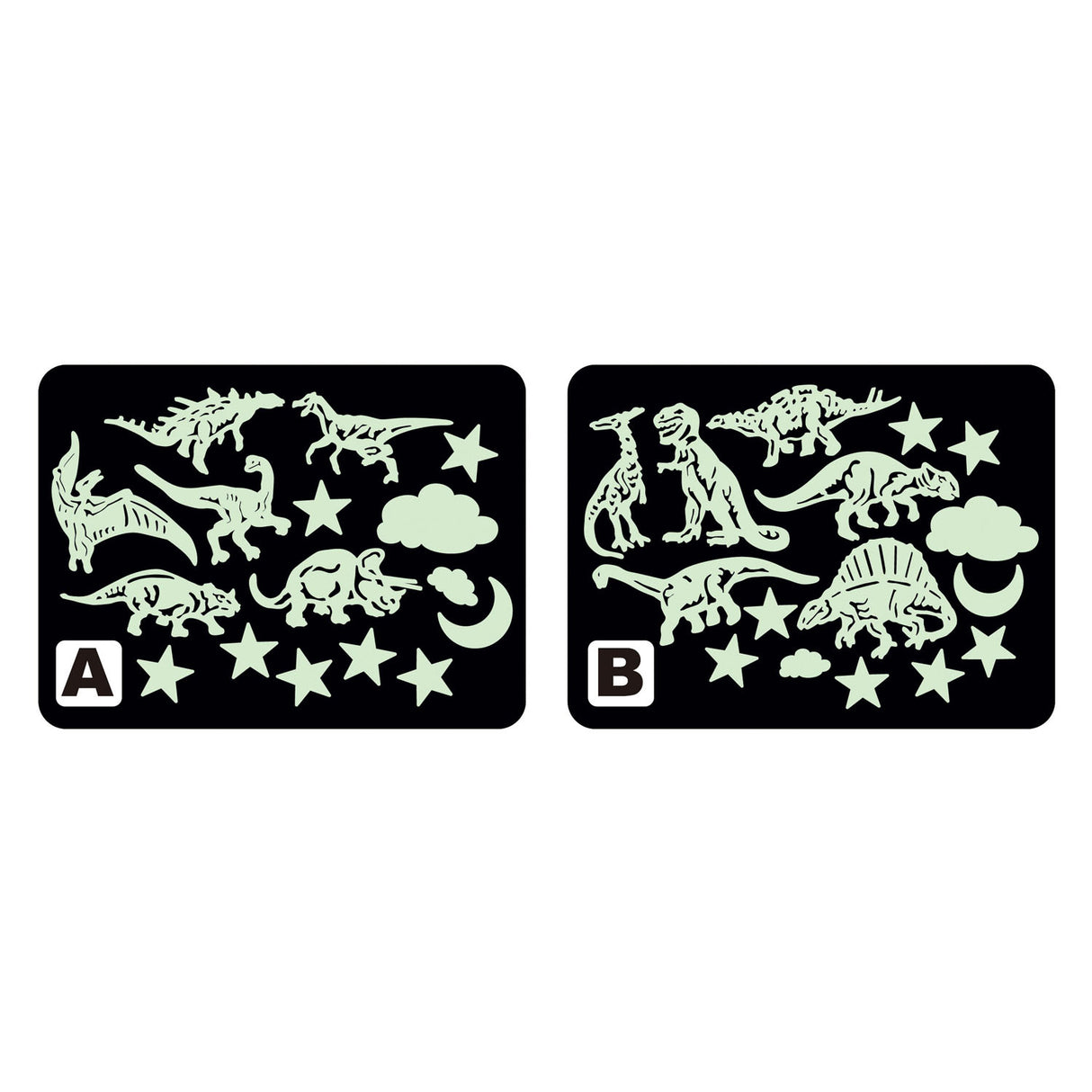 Glow in the dark dinosaurs, 16 pcs.