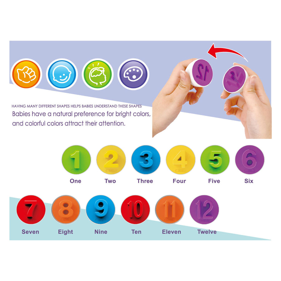 Matching eggs numbers set