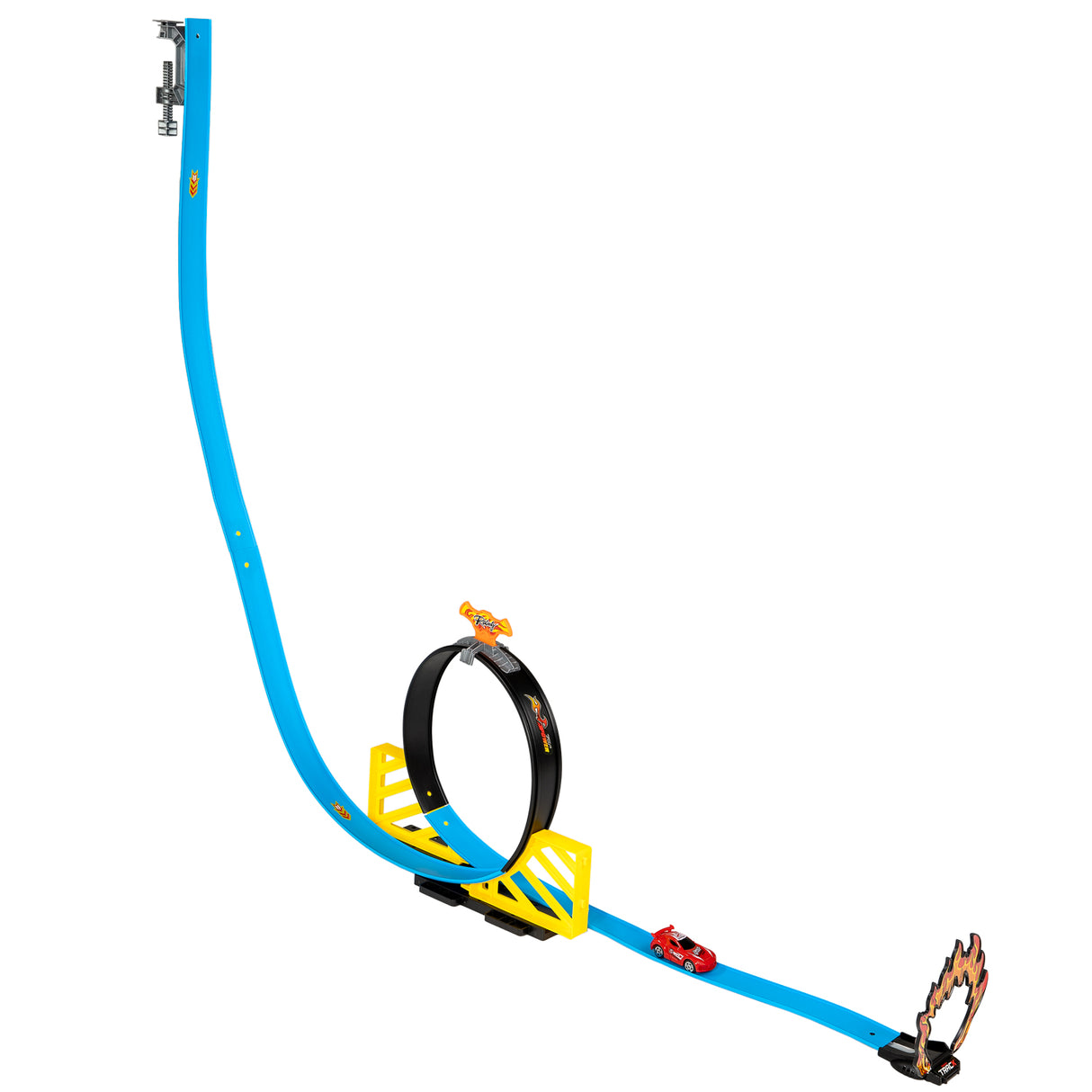 Table launch track with loop