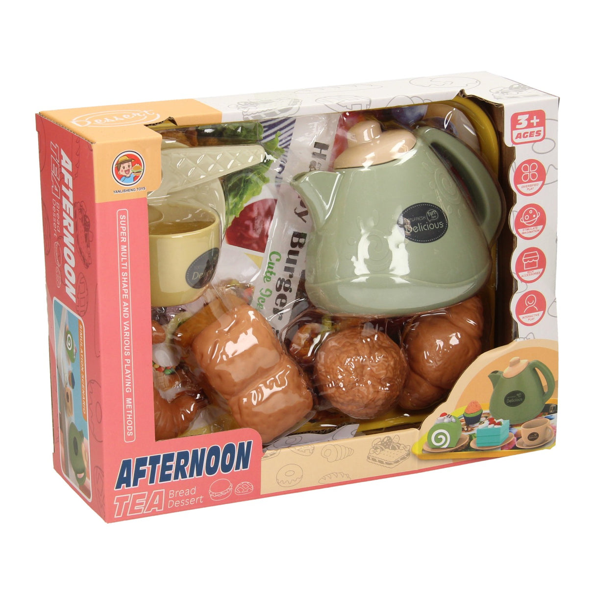 Tray play food tea sandwiches