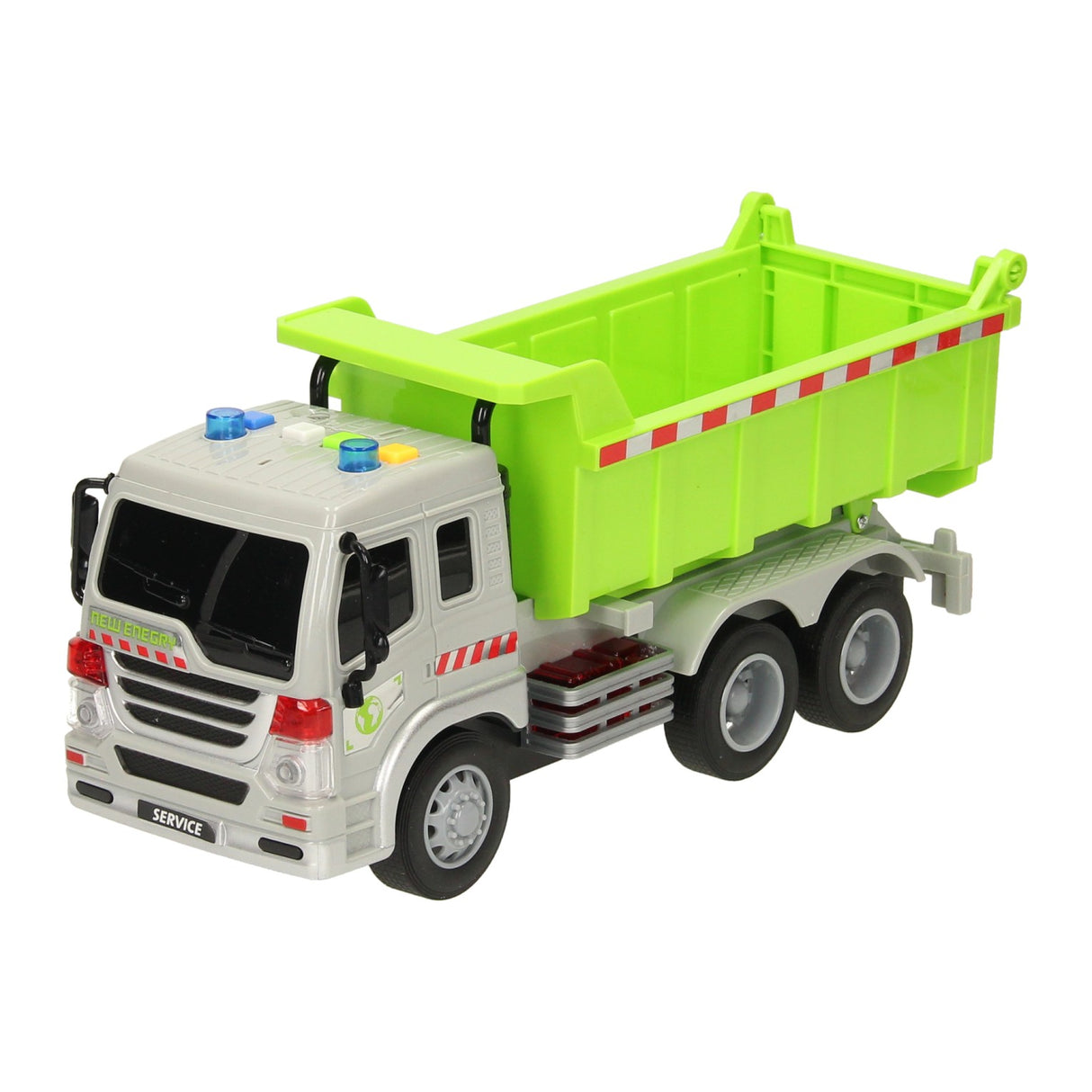 camion à benne basculante avec lumière et son