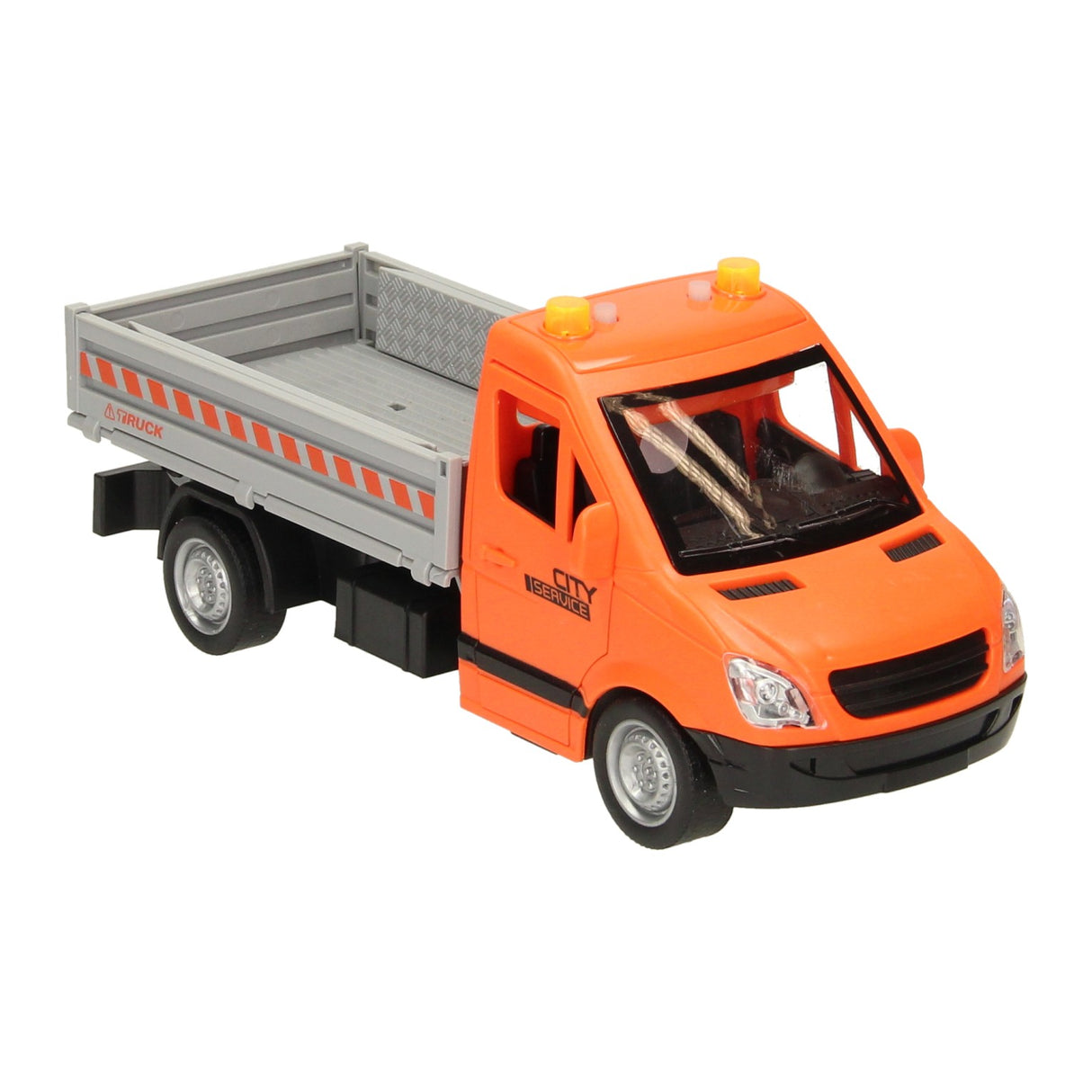 Truck road works with light and sound