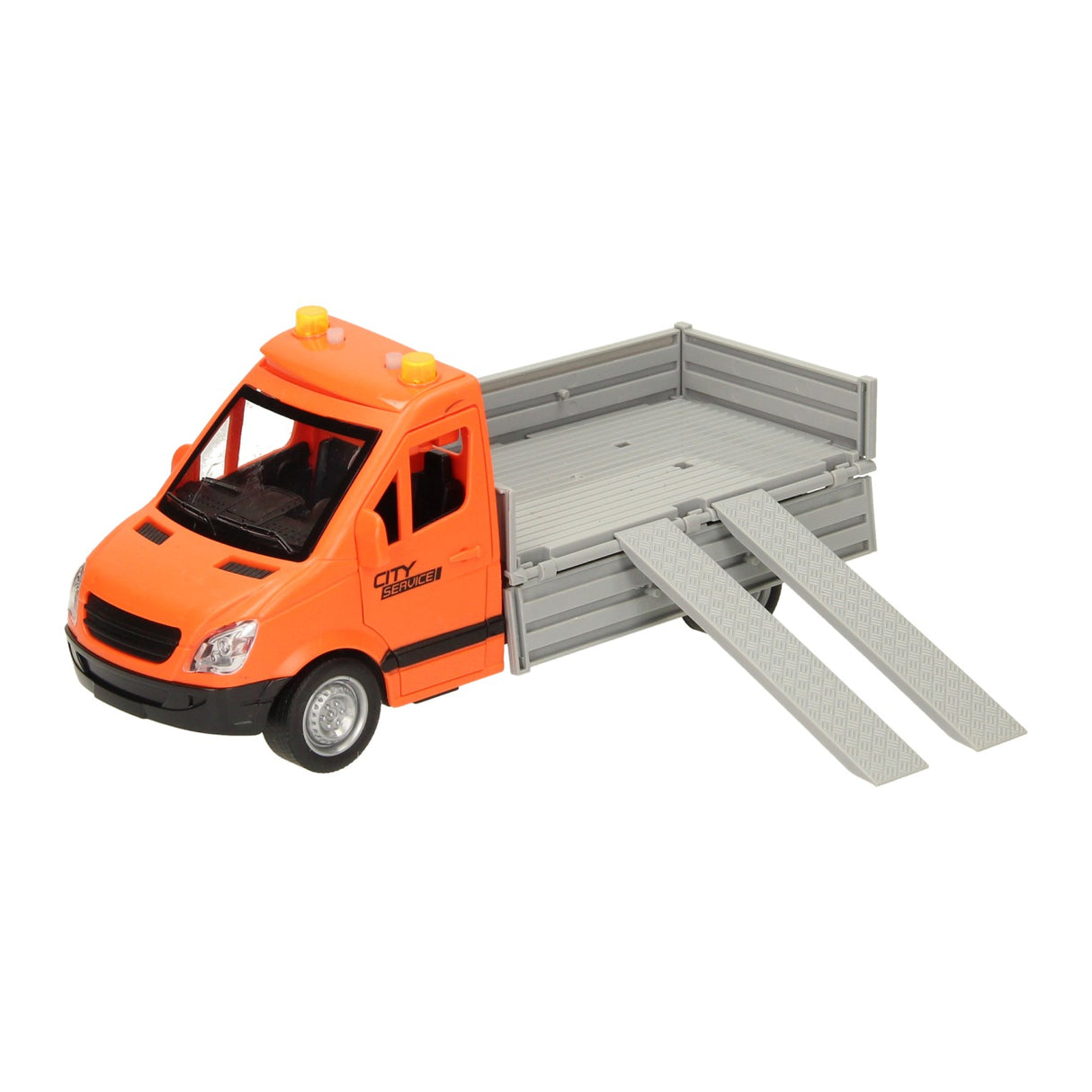 Truck road works with light and sound