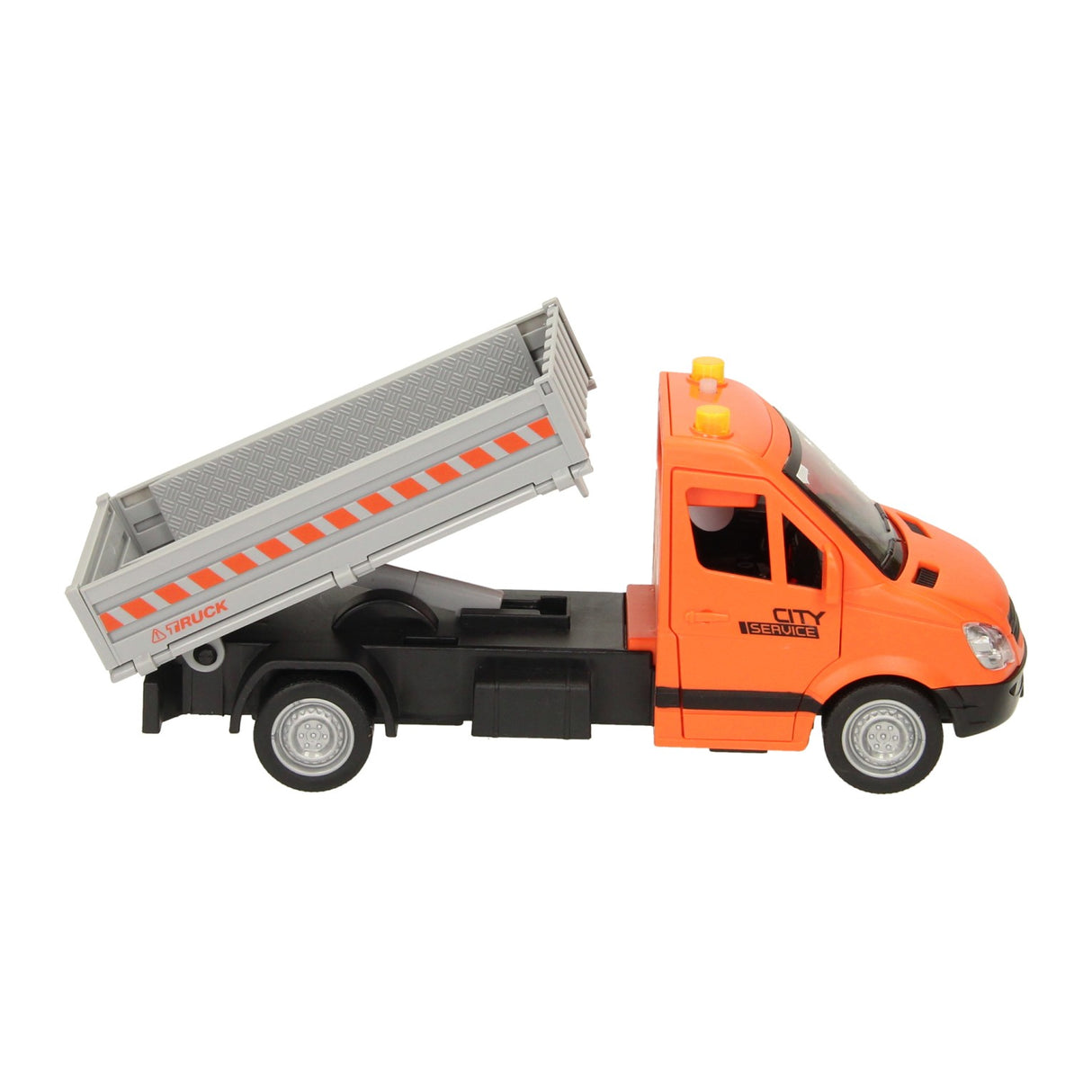 Truck road works with light and sound